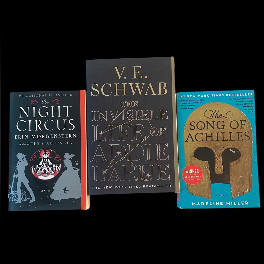 Fiction Book Bundle - Award Winners- Song of Achilles -Night Circus -Addie LaRue